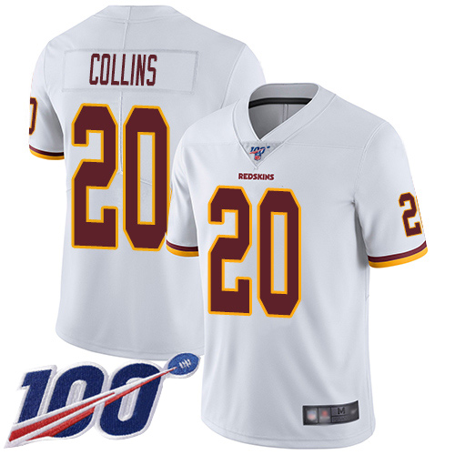 Washington Redskins Limited White Men Landon Collins Road Jersey NFL Football #20 100th Season